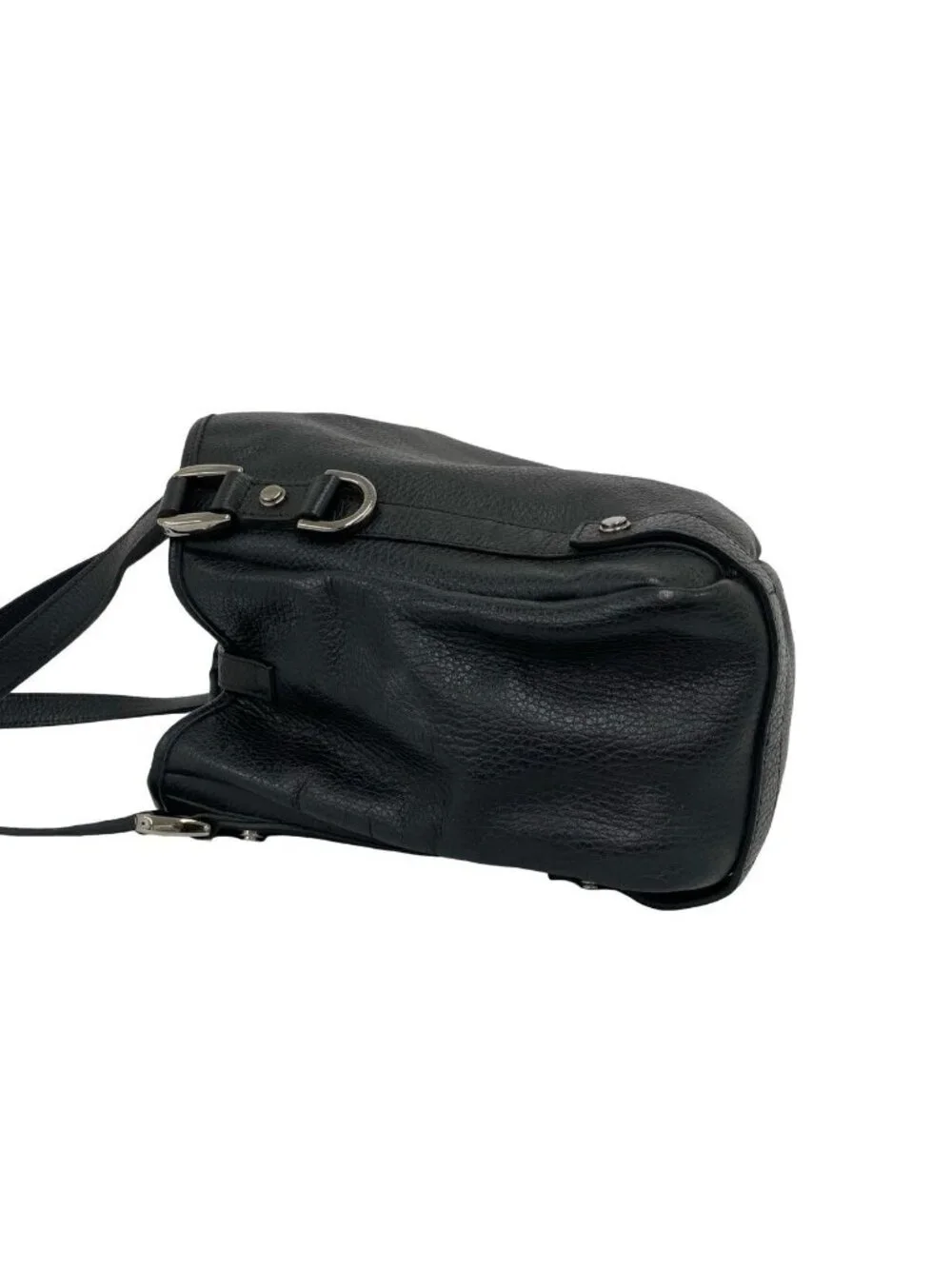 Gucci Log Leather Tote Shoulder Bag Black